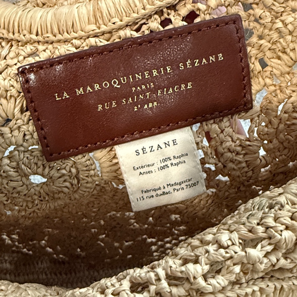 Sezane Zina Raffia Crochet Basket Bag - Picture 5 of 6